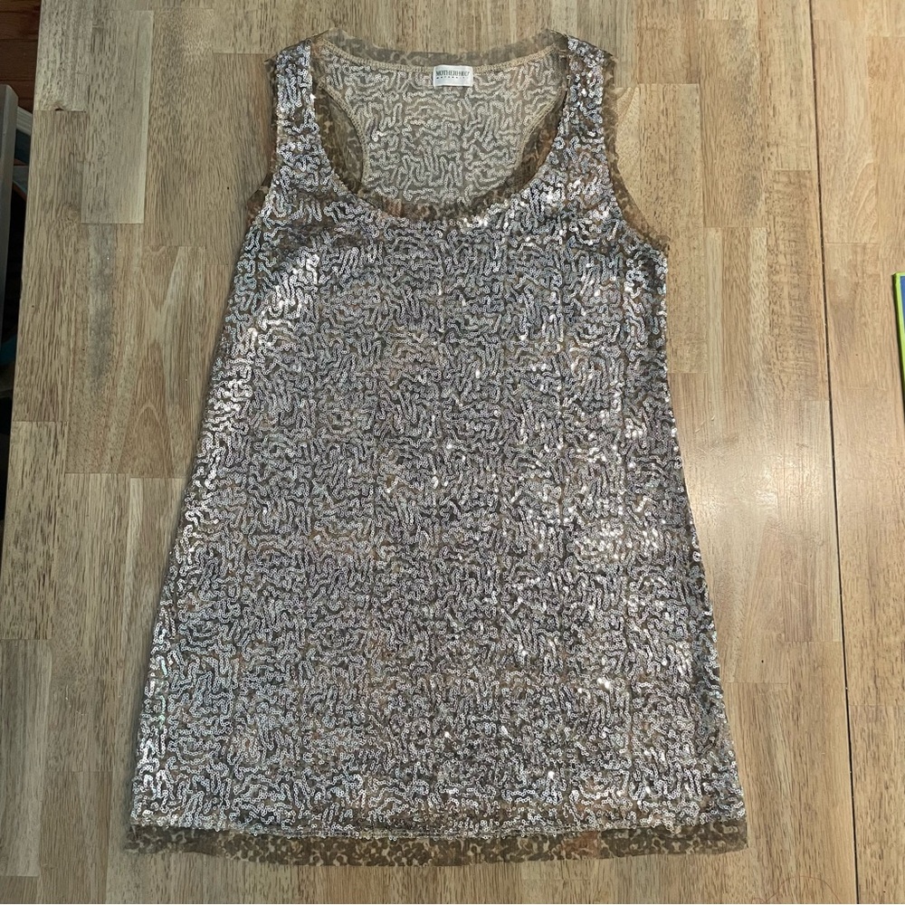 Motherhood maternity top Bronze sequins